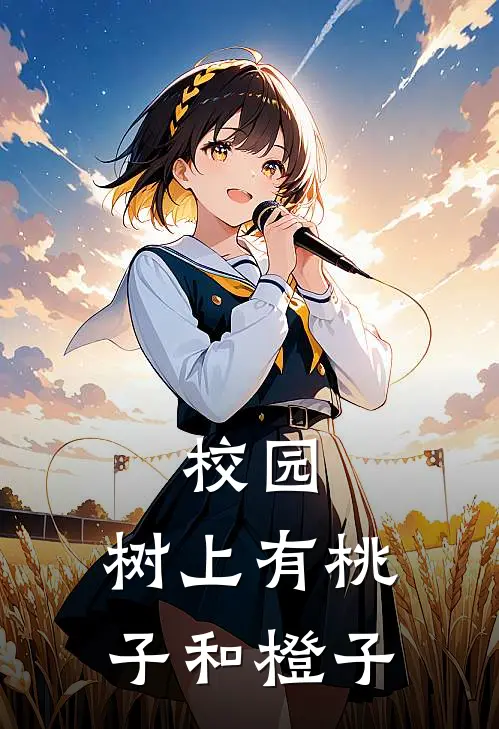 校园：树上有桃子和橙子